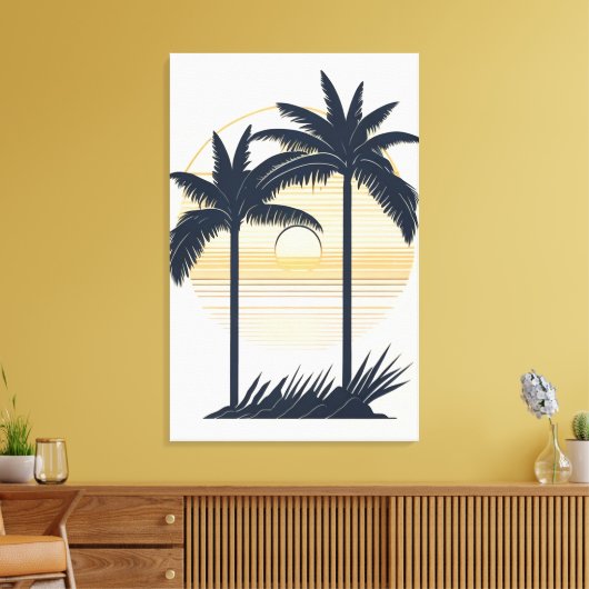 Toile Sunset Beach View Wall Art (Insitu(Salon))