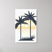 Toile Sunset Beach View Wall Art (Recto)