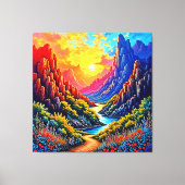 Toile  Sunset Canyon River Art (Recto)