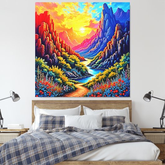 Toile  Sunset Canyon River Art (Insitu(Chambre))