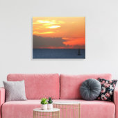 Toile Sunset Clouds and Sailboat Seascape (Insitu(Salon))