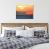 Toile Sunset Clouds and Sailboat Seascape (Insitu(Chambre))