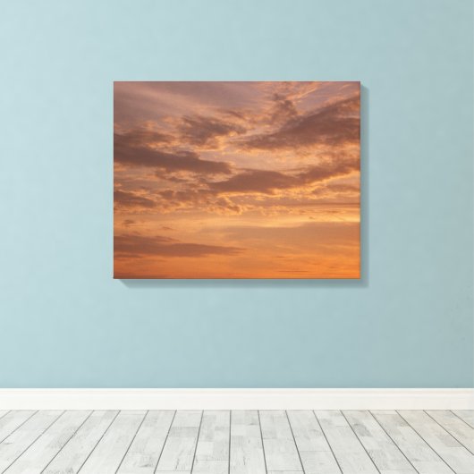 Toile Sunset Clouds II Pastel Nature Abstraite (Insitu (Plancher de Bois))