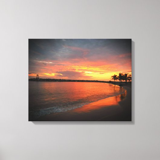 Toile Sunset de plage de Porto Rico (Recto)