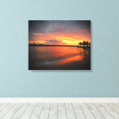 Toile Sunset de plage de Porto Rico (Insitu (Plancher de Bois))