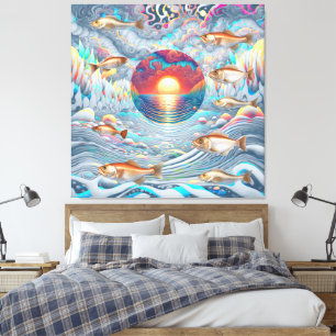 Toile Sunset de poisson