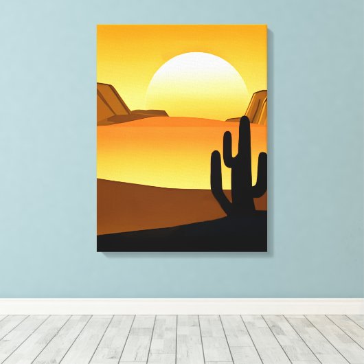 Toile Sunset du désert du sud-ouest avec Mesas (Insitu (Plancher de Bois))