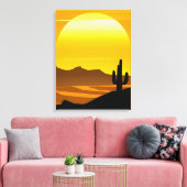 Toile Sunset du désert du sud-ouest avec Mesas (Insitu(Salon))