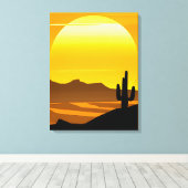 Toile Sunset du désert du sud-ouest avec Mesas (Insitu (Plancher de Bois))