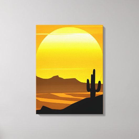 Toile Sunset du désert du sud-ouest avec Mesas (Recto)