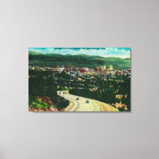 Toile Sunset Highway entrant Spokane de l'ouest (Recto)