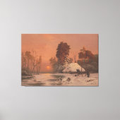 Toile Sunset in winter (Recto)
