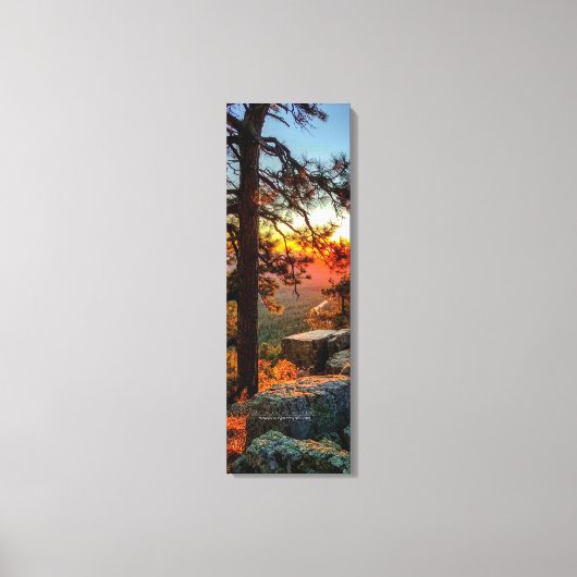 Toile Sunset Mogollon Rim Arizona Pine Trees 12x36 (Recto)