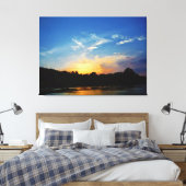 Toile Sunset Mountain Lake (Insitu(Chambre))