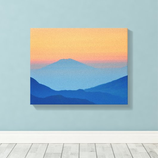 Toile Sunset Mountains Abstract (Insitu (Plancher de Bois))