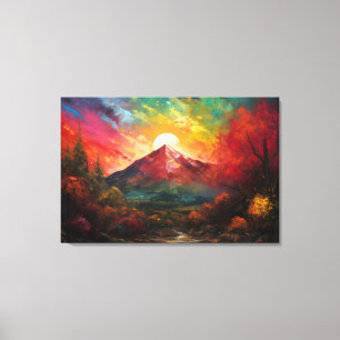 Toile Sunset over landscape