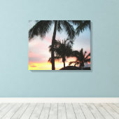 Toile Sunset Palms Tropical Paysage Photographie (Insitu (Plancher de Bois))
