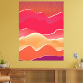 Toile Sunset Peaks Livre moderne Collage Art (Insitu(Salon))