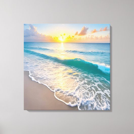 Toile Sunset plage (Recto)