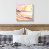 Toile Sunset plage | Belle aquarelle peinture (Insitu(Chambre))