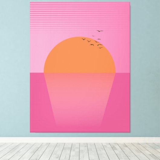 Toile Sunset rétro (Insitu (Plancher de Bois))