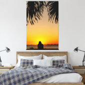 Toile Sunset Silhouette: Tropical Serenity (Insitu(Chambre))