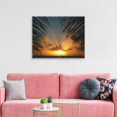 Toile Sunset Through Palm Fronds (Insitu(Salon))