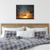 Toile Sunset Through Palm Fronds (Insitu(Chambre))