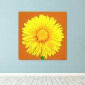 Toile "Sunshine Flower" Design d'impression. (Insitu (Plancher de Bois))