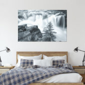 Toile Sunwapta Falls bw (Insitu(Chambre))