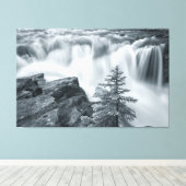 Toile Sunwapta Falls bw (Insitu (Plancher de Bois))