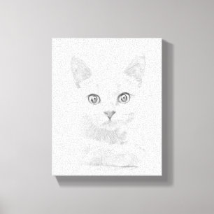 Toile SUPER CUTE Kitten Cat Portrait