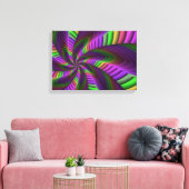 Toile Super Énergétique coloré Neon Motif fractal (Insitu(Salon))