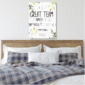 Toile Super équipe merci cadeau devis de l'équipe Extrao (Insitu(Chambre))