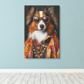 Toile Super Fly Shetland Sheepdog | Étagère (Insitu (Plancher de Bois))