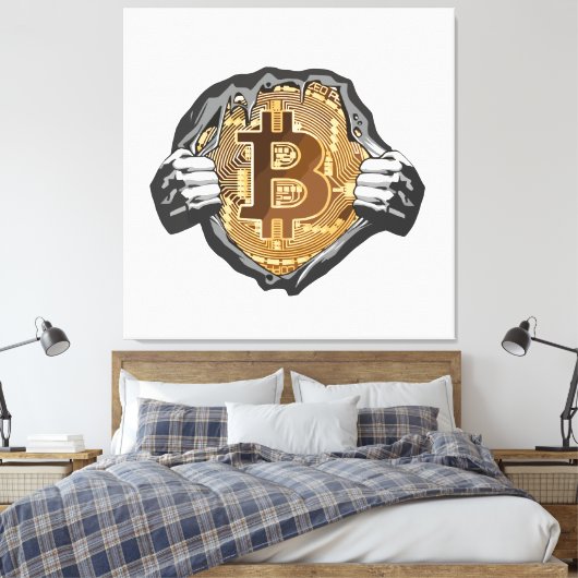 Toile Super héros Bitcoin (Insitu(Chambre))