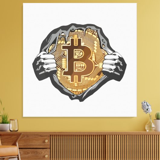 Toile Super héros Bitcoin (Insitu(Salon))