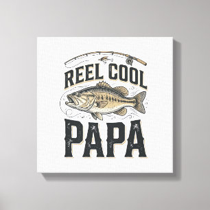 Toile Super Papa Rétro Design Vectoriel de Pêche_1