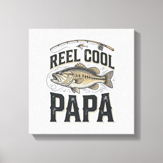 Toile Super Papa Rétro Design Vectoriel de Pêche_1 (Recto)