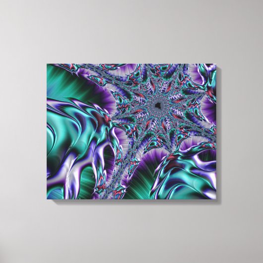 Toile Super Trippy Funky Psychedelic Fractal Art (Recto)