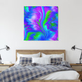 Toile Superbe Abstrait en bleu, pourpre et vert (Insitu(Chambre))
