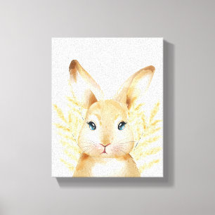 Toile Superbe Bunny Jaune Bois Bois Décor De La Salle