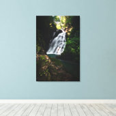 Toile Superbe cascade Šum dans la forêt magique (Insitu (Plancher de Bois))