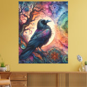 Toile Superbe Crow Tree of Life Mandala Pagan Gothique (Insitu(Salon))