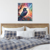 Toile Superbe Crow Tree of Life Mandala Pagan Gothique (Insitu(Chambre))
