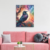 Toile Superbe Crow Tree of Life Mandala Pagan Gothique (Insitu(Salon))