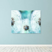 Toile Superbe Fleur de Puffy Blanc (Insitu (Plancher de Bois))