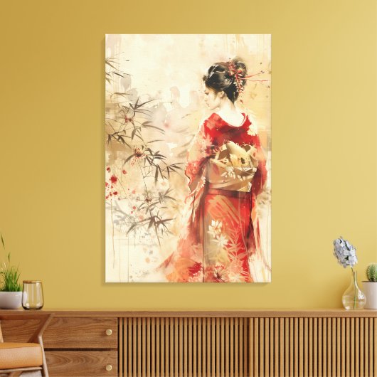 Toile Superbe Geisha Standing (Insitu(Salon))