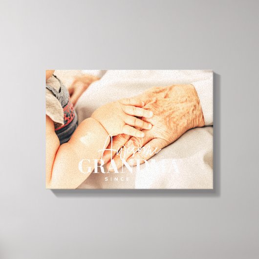 Toile Superbe Grand-mère depuis 20XX Simple Photo Élégan (Recto)