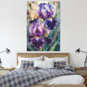 Toile *~* Superbe Iris Fleur Artsy Iris Peinture AP84 (Insitu(Chambre))